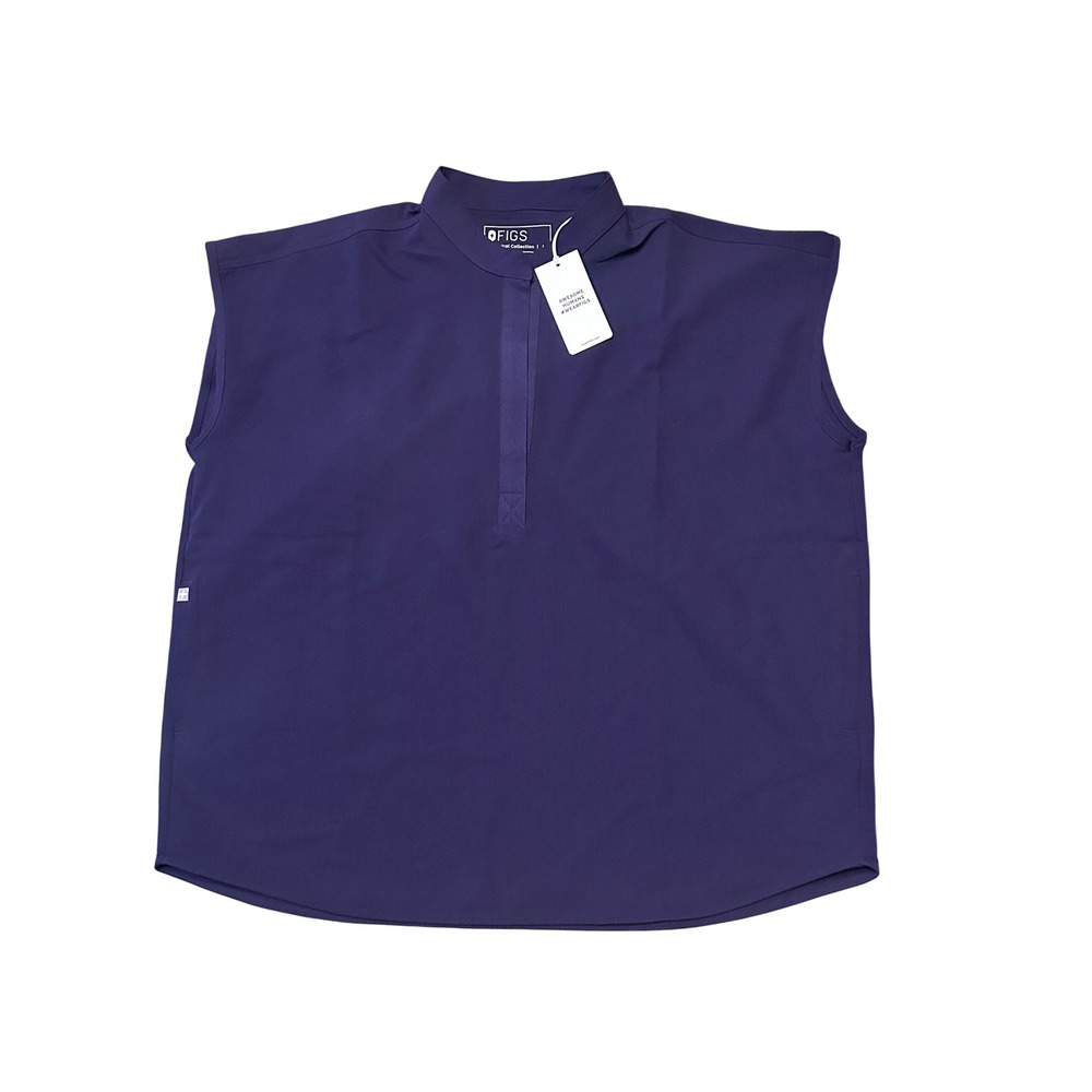 NWT Figs Rafaela Oversized Scrub Top PURPLE SHADOW Large